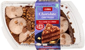 NEW+Coles+Made+with+Kitkat+Cake+Slices+2+Pack+190g