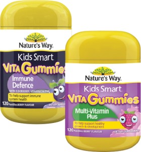 Natures-Way-Kids-Smart-Vita-Gummies-Multi-Vitamin-Plus-or-Immune-Defence-120-Pack on sale
