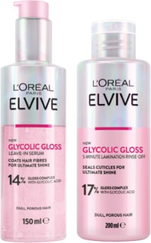 LOral-Elvive-Glycolic-Gloss-5-Minute-Lamination-200mL-or-Leave-In-Serum-150mL on sale
