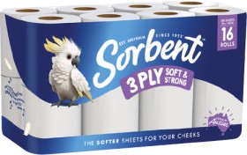 Sorbent-3-Ply-Soft-Strong-Toilet-Paper-16-Pack on sale