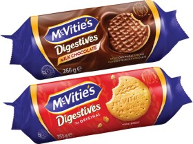 McVities-Plain-or-Milk-Chocolate-Digestives-Biscuits-266g-355g on sale