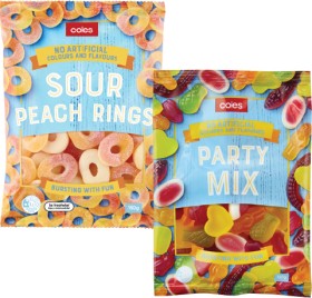 Coles+Party+Mix+or+Sour+Peach+Rings+150g