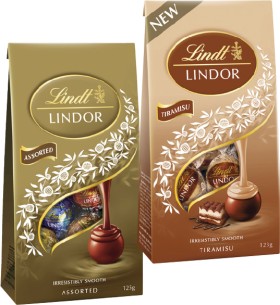 Lindt-Lindor-Bag-123g-125g on sale