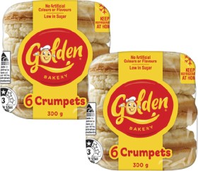 Golden-Crumpet-Rounds-6-Pack-300g on sale