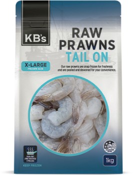 KBs-Raw-Prawns-Tail-On-1kg on sale