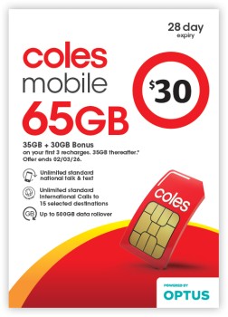 Coles-Mobile-30-Prepaid-SIM on sale