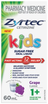Zyrtec+Kids+Allergy+%26amp%3B+Hayfever+Relief+Grape+Flavour+Oral+Liquid+60mL