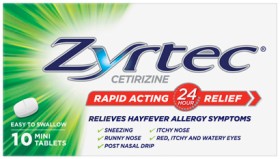 Zyrtec-Rapid-Acting-Hayfever-Allergy-Relief-10-Mini-Tablets on sale