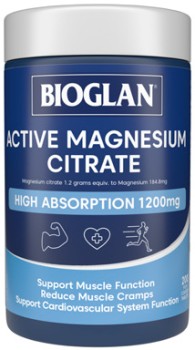 Bioglan+Active+Magnesium+Citrate+200+Tablets