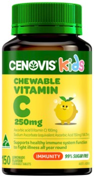 Cenovis-Kids-Chewable-Vitamin-C-250mg-Lemonade-Flavour-150-Tablets on sale