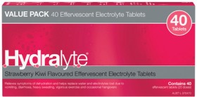 Hydralyte-Strawberry-Kiwi-Flavoured-Effervescent-Electrolyte-40-Tablets on sale