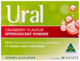 Ural+Effervescent+Powder+Cranberry+Flavour+28+Sachets