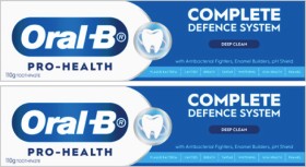 Oral-B-Pro-Health-Complete-Defence-System-Deep-Clean-Toothpaste-110g on sale
