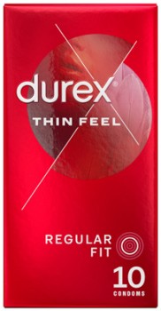 Durex+Thin+Feel+Regular+Fit+Condoms+10+Pack
