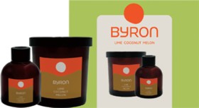 Byron-Lime-Coconut-Melon-Candle-Reed-Diffuser-Gift-Set on sale