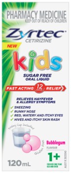 Zyrtec+Kids+Allergy+%26amp%3B+Hayfever+Relief+Bubblegum+Flavour+Oral+Liquid+120mL