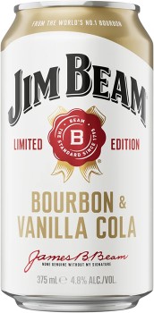 NEW-Jim-Beam-Vanilla-Cola-48-Cans-375mL on sale