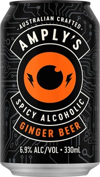Amplys-Ginger-Beer-10-Pack-Cans-330mL on sale