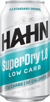 Hahn+SuperDry+1.8%25+Cans+375mL