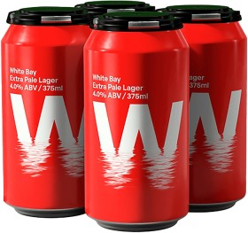 White-Bay-Brewing-Extra-Pale-Lager-Cans-375mL on sale