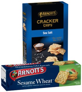 Arnott%26rsquo%3Bs+Cracker+Chips+150g%2C+Sesame+Wheat+or+Cheds+Crackers+250g+Selected+Varieties