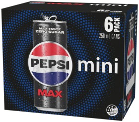 Pepsi+Mini+Cans+6x250mL+Selected+Varieties