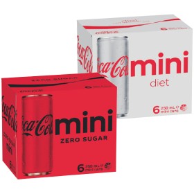 Coca-Cola-Classic-Zero-Sugar-or-Diet-Soft-Drink-Varieties-6-x-250ml on sale