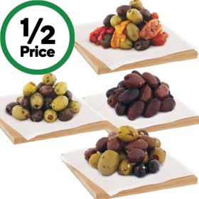 Woolworths+Mixed+Marinated+Olives%2C+Mixed+Tuscan+Antipasto%2C+Pitted+Kalamata+Olives+with+Italian+Vinegar+or+Mediterranean+Pitted+Olives+%26ndash%3B+From+the+Deli