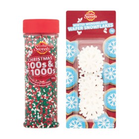 Dollar-Sweets-Winter-Wonderland-Wafer-Snowflakes-30-Pieces-or-Christmas-100s-1000s-100g on sale