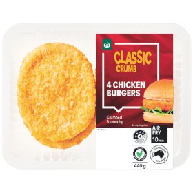 Woolworths+Plain+RSPCA+Approved+Chicken+Burgers+440g