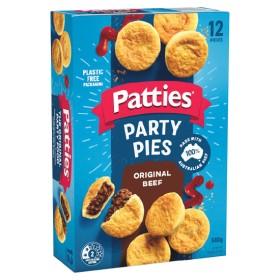 Patties-Party-Pies-or-Sausage-Rolls-450-560g-Pk-12 on sale
