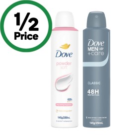 Dove-48hr-Antiperspirant-Deodorant-250ml on sale