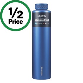 Sistema-Stainless-Steel-Bottle-600ml on sale