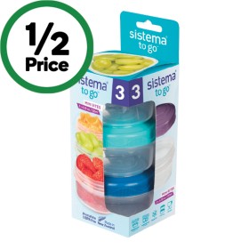 Sistema+Mini+Bites+To+Go+Snack+Lunch+Containers+Pk+3
