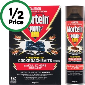 Mortein-Powergard-Cockroach-Baits-Pk-12-or-Mortein-Powergard-Crawling-Insect-Killer-Spray-350g on sale