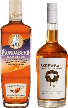 Bundaberg+Campfire+Rum+700mL+or+Skrewball+Peanut+Butter+Whiskey+750mL