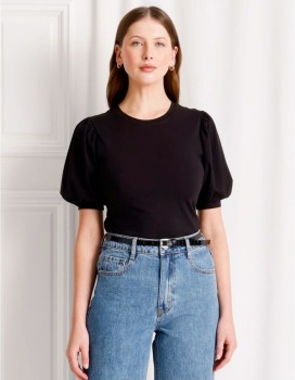 Tokito+Puff+Sleeve+Tee+-+Black
