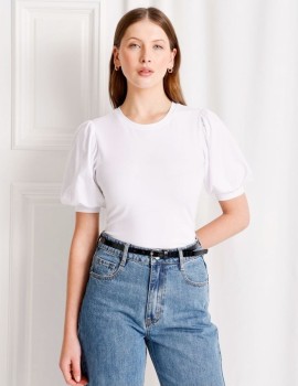 Tokito+Puff+Sleeve+Tee+-+White