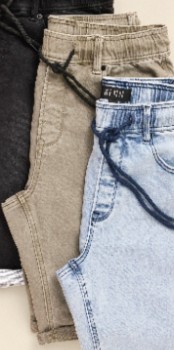 Kenji+Knit+Denim+Short+-+Khaki