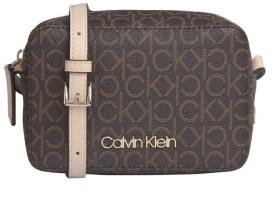 Calvin-Klein-Brown-Mono-Camera-Bag on sale