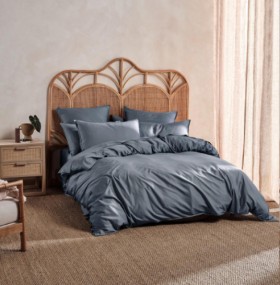 Linen+House+Nara+400TC+Bamboo+Cotton+Quilt+Cover+Set%5E+-+Bluestone