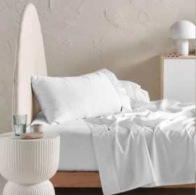 Linen-House-Augusta-500TC-Cotton-Sateen-Sheet-Set-White on sale