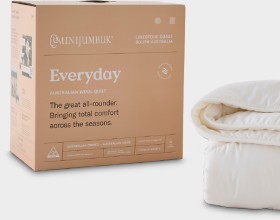 MiniJumbuk-Everyday-Australian-Wool-Quilt-White on sale