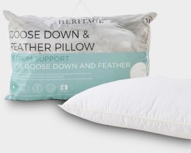 Heritage-Goose-Down-and-Feather-Pillow-in-White-8515 on sale