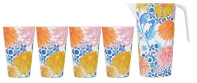 Maxwell+%26amp%3B+Williams+Sunburst+Melamine+Jug+%26amp%3B+Tumbler+5pc+Set