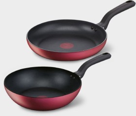 Tefal+Delight+Induction+Non-Stick+Twin+Pack+Frypan+28cm+and+Wok+28cm+-+Red