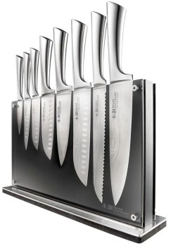 The+Custom+Chef%26trade%3B+Baccarat%26reg%3B+Damashiro%26reg%3B+NAMI+9+Piece+Quality+Japanese+Steel+Knife+Block