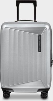 Samsonite-Samsonite-Nuon-55cm-Spinner-Suitcase-Matte-Silver on sale