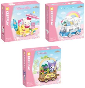 Keepplay+Hello+Kitty+Sanrio+Characters+%26amp%3B+Vehicle+Playset+-+Assorted