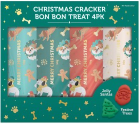 4-Pack-Christmas-Cracker-Bon-Bon-Dog-Treats on sale